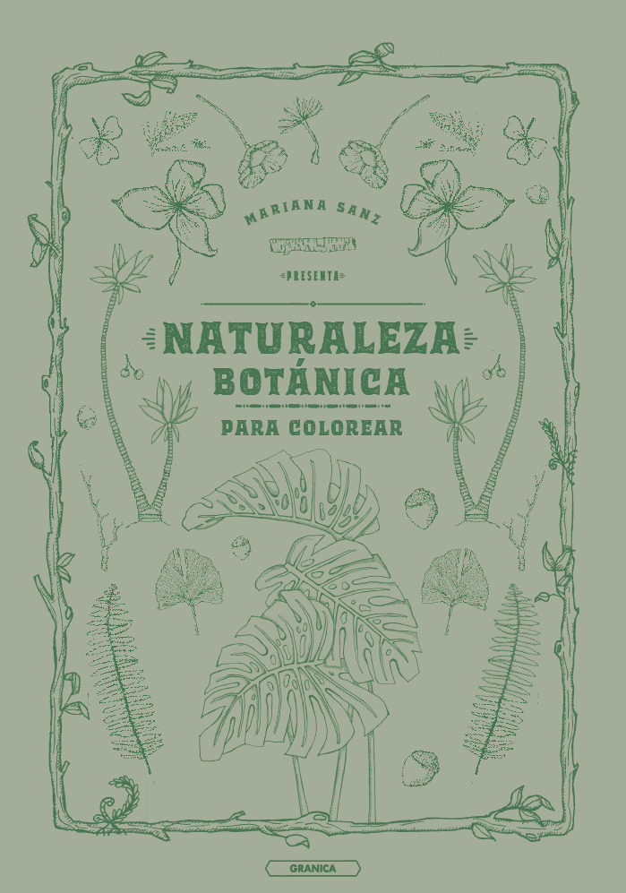 Naturaleza botánica para colorear: portada