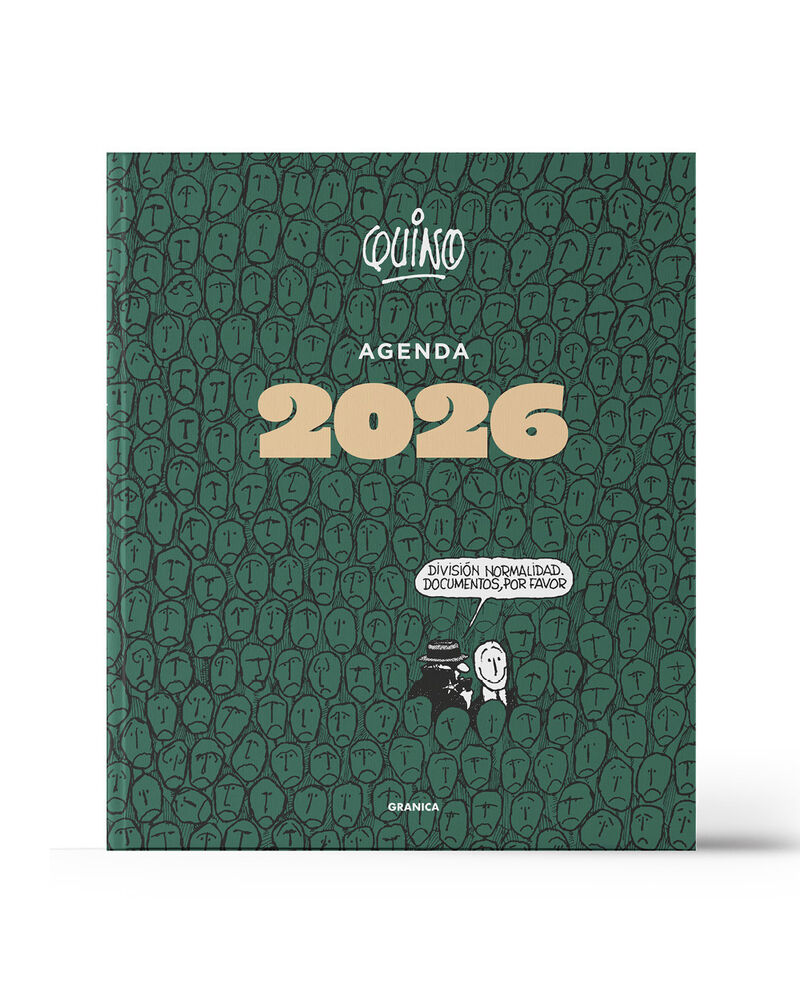Agenda 2026 Quino encuadernada verde: portada
