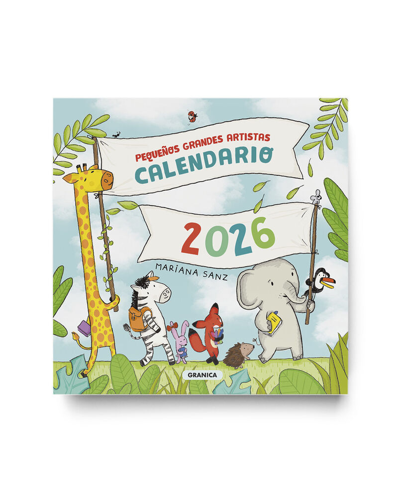 Calendario 2026 pequeños grandes artistas de pared: portada