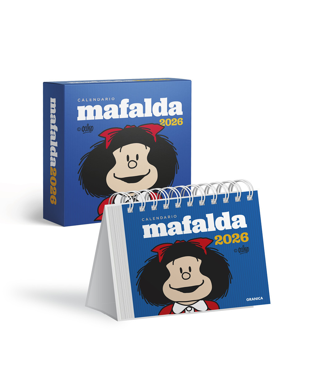 Calendario 2026 Mafalda escritorio azul [CON CAJA]