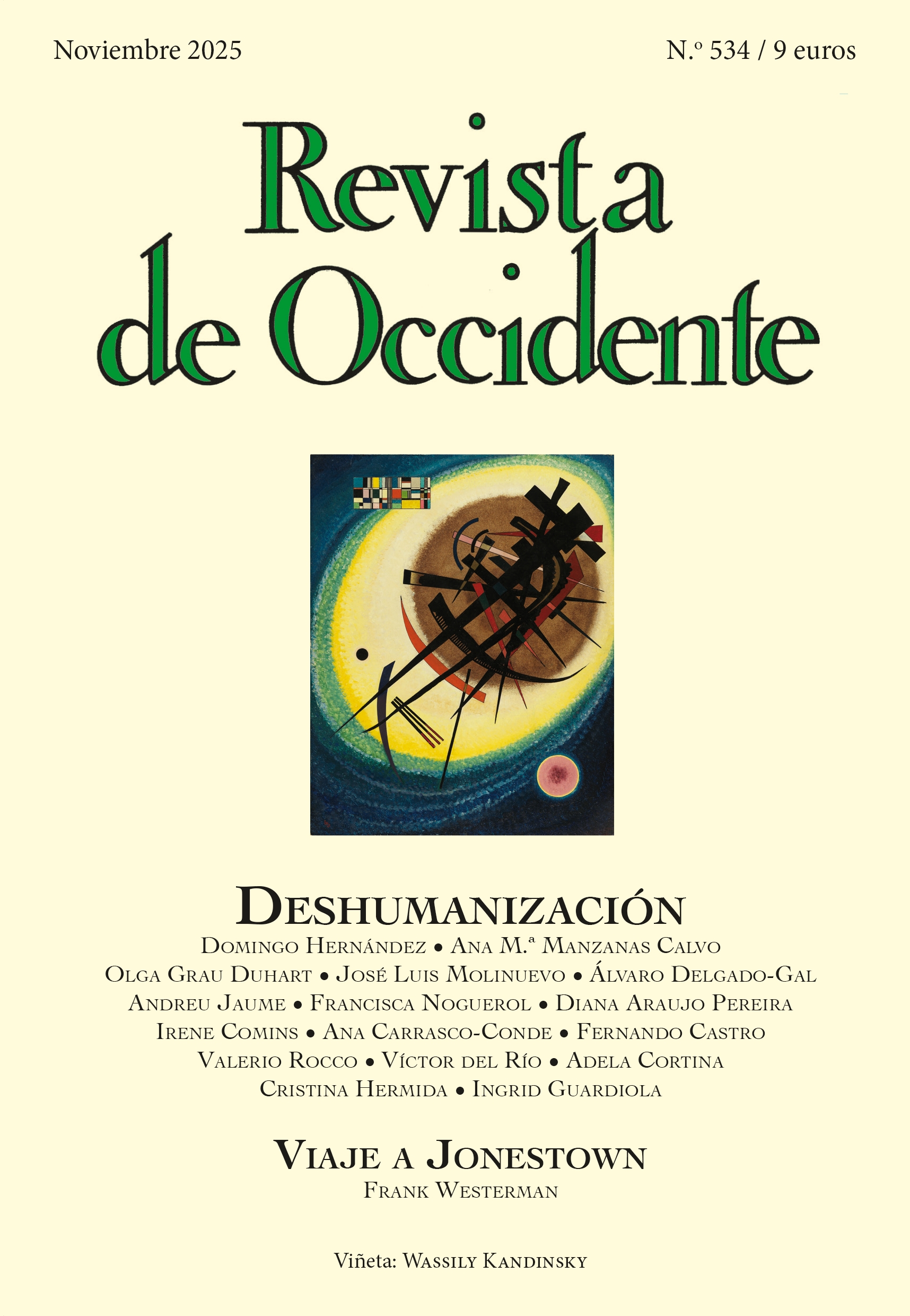 Revista de Occidente 534: Deshumanización
