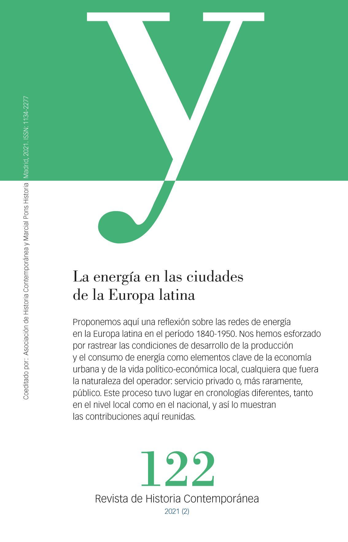 Revista Ayer 122 - La energía en las ciudades de la Europa latina