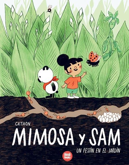 Un festín en el jardín. Mimosa y Sam