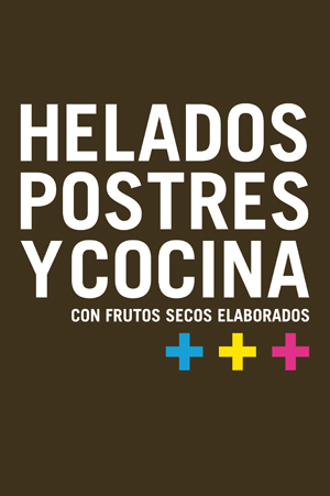 Helados, postres y cocina con frutos secos elaborados