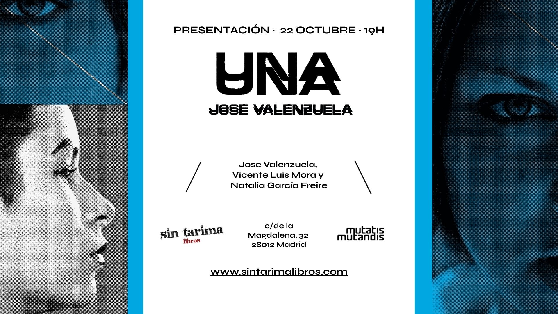 Presentación de Una con Jose Valenzuela, Vicente Luis Mora y Natalia García Freire